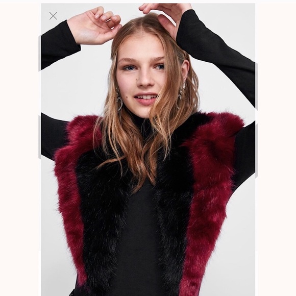 GORGEOUS ZARA NWT Faux Fur Scarf - Picture 2 of 4